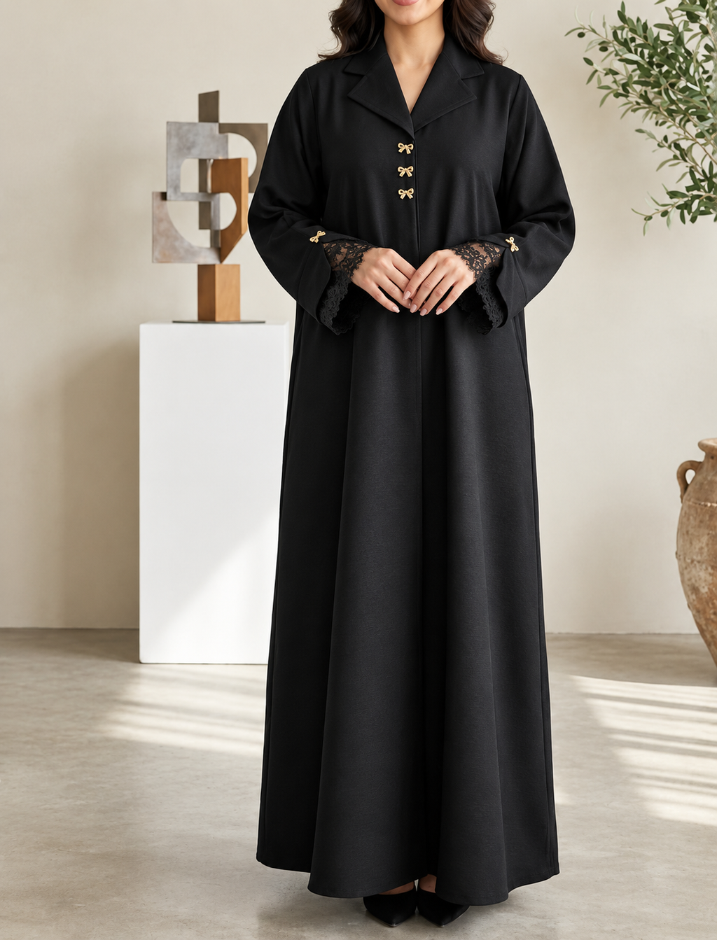 Premium Dubai Nida Silk Abaya with Matching Hijab